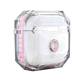 For AirPods 3 RJT-AP-03 Transparent Anti-fall Bluetooth Earphone Protective Sleeve(Pink)
