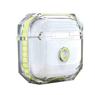 For AirPods 3 RJT-AP-03 Transparent Anti-fall Bluetooth Earphone Protective Sleeve(Fluorescent Yellow)