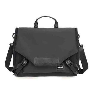 LUCKYBAT Laptop Bag Airbag Anti-drop Crossbody Handbag, Size: S 13.3-16 Inch(Pure Black)