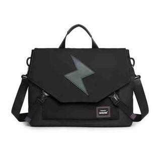 LUCKYBAT Laptop Bag Airbag Anti-drop Crossbody Handbag, Size: L 16 Inch(Black Lightning)