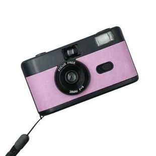 R2-FILM Retro Manual Reusable Film Camera for Children without Film(Black+Pink Purple)