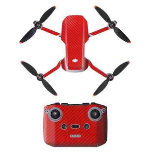 Sunnylife MM2-TZ452 For DJI Mini 2 Waterproof PVC Drone Body + Arm + Remote Control Decorative Protective Stickers Set(Carbon Pattern Red)
