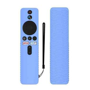 For Xiaomi 4K TV Stick Y48 Remote Control Anti-Drop Silicone Protective Cover(Luminous Blue)