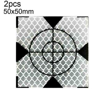FP001 100pcs Diamond Tunnel Mapping Reflective Sticker Monitoring Measurement Point Sticker, Size: 50x50mm With Triangle