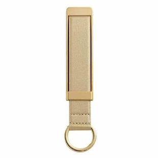 PU Leather Metal Wrist Strap Cell Phone Holder Zinc Alloy Paste Desktop Stand(Gold)