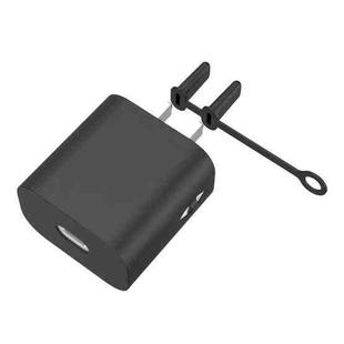 For Apple 5W AC01 Charger Silicone Protective Cover(Black)