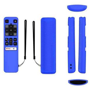 For TCL RC802V FMR1 FNR1 Y40 TV Remote Control Anti-Drop Silicone Protective Case(Blue)