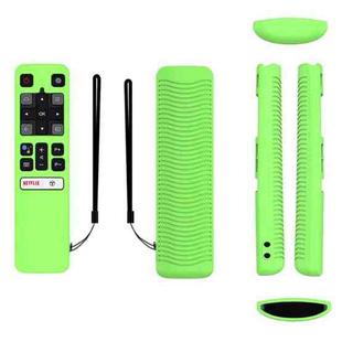 For TCL RC802V FMR1 FNR1 Y40 TV Remote Control Anti-Drop Silicone Protective Case(Luminous Green)