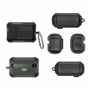 For Sony WF-1000XM4 D4 Bluetooth Earphones Anti-Drop Silicone Protective Case(Black)