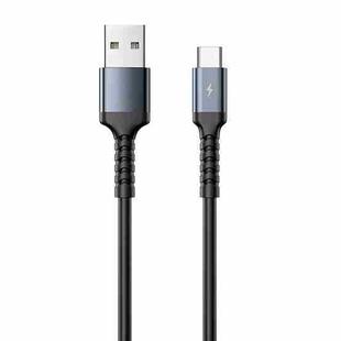 REMAX RC-C008 USB To Micro USB 2.4A TPE Soft Anti-breakage Data Cable,Length 1m(Black)