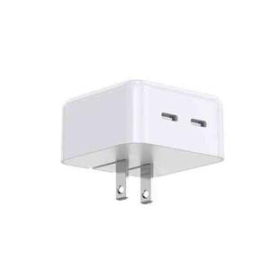 GAN35W Fast Charging Head Dual Type-C/USB-C Port Charger, Plug: US Plug(White)