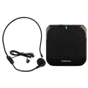 Rolton K400 Mini Audio Speaker Megaphone Voice Amplifier  Support FM Radio TF MP3(Black)