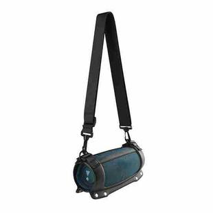 For JBL Charge5 PU Crossbody Shoulder Strap EVA Speaker Protection Case(Black)
