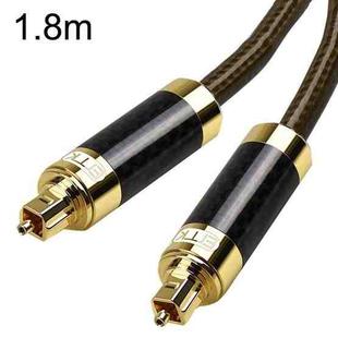 EMK GM/A8.0 Digital Optical Fiber Audio Cable Amplifier Audio Gold Plated Fever Line, Length: 1.8m(Transparent Coffee)