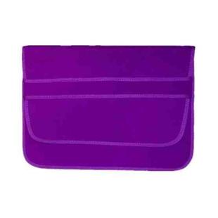 10 Inch Neoprene Laptop Lining Bag Horizontal Section Flap Clutch Bag(Purple)
