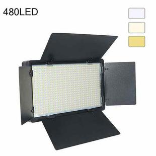 E600 3-color Temperature 40W 3200K-5600K LED Flat Panel Lights Live Broadcast Fill Light,EU Plug