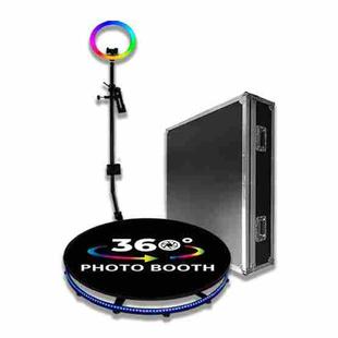 80cm RGB Fill Light Photo Booth Turning Led Camera Photo Spin Stand With Flight Case