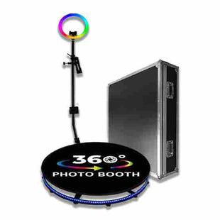 115cm RGB Fill Light Photo Booth Turning Led Camera Photo Spin Stand With Flight Case
