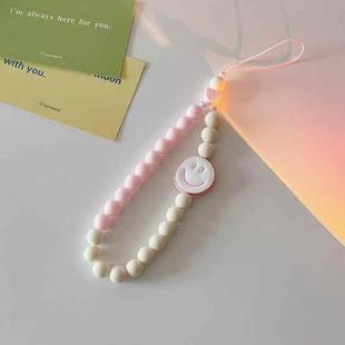 5pcs Cute Smiley Mobile Phone Straps Charm Lanyard Anti-loss Hand Rope(Pink)