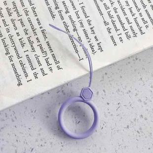 10pcs Gemstone  Finger Ring Silicone Cell Phone Lanyard U Disk Rope(Lilac Violet)