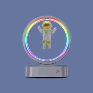 Y-558 Magnetic Levitation Astronaut TWS Bluetooth Speaker With RGB Light,Style: Golden Basic 