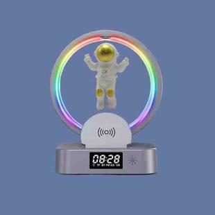 Y-558 Magnetic Levitation Astronaut TWS Bluetooth Speaker With RGB Light,Style: Golden Wireless Charging 