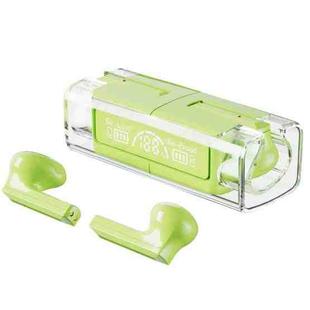LB83 With Transparent Charging Bin Business Stereo Bluetooth Earphone(Green)