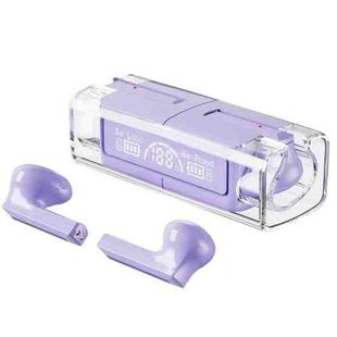 LB83 With Transparent Charging Bin Business Stereo Bluetooth Earphone(Purple)