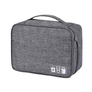 RH917 Data Cables Storage Bags Cationic Polyester Multifunctional Digital Bag(Grey)