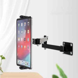 Wall Mount Tablet Cell Phone Stand Long Arm Stretchable Holder for 4-13 inch Devices(Two Sections)