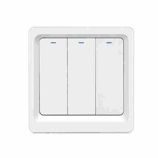 Tuya ZigBee Smart Single-fire Zero-fire Sharing Switch Phone Control Voice Panel EU Plug, Spec: 3 Buttons