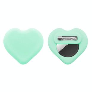 For AirTag GPS Tracker Heart-Shape Silicone Case With Safety Pins Hidden Inside Clothes Shoes(Green)