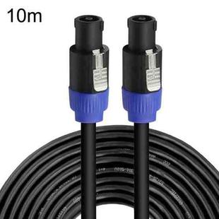 Male To Male Four Core Ohm Cable Audio Cable Ring Stage Speaker Cable 10m(Blue Black)
