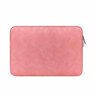 ND12 Lambskin Laptop Lightweight Waterproof Sleeve Bag, Size: 14.1-15.4 inches(Pink)