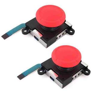 For Nintendo Switch 2pcs Game Console 3D Left Right Interoperability Rocker Remote Sensing Joystick(Red)