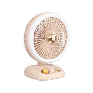 ICARER FAMILY F10 Desktop Foldable Wall-mounted Shaking Night Light Fan, Spec: USB Plug-in(Beige)