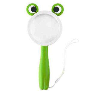 2275 5X/10X Cartoon Animal Handheld Children Science Experiment Magnifying Glass(Green Frog)