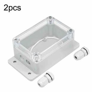 2pcs Switch Modified Part IP66 Waterproof Shell Transparent Upper Hole PG7+Wiring Port