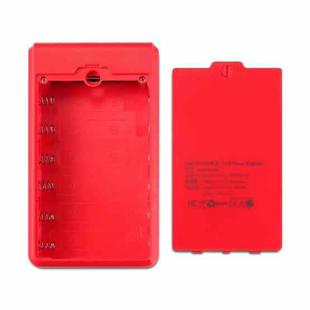 Q6 Removable 6 Sections 18650 Battery Box Charger Case, Style: Ordinary(Red)