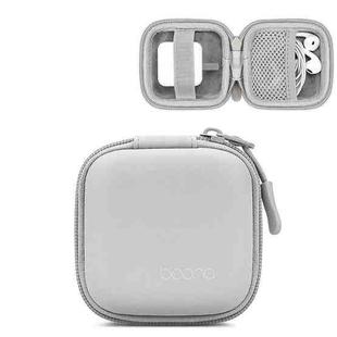 Baona BN-F001 Leather Digital Headphone Cable U Disk Storage Bag, Specification: Small Square Gray