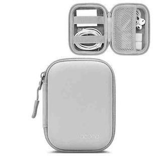 Baona BN-F003 Leather Digital Headphone Cable U Disk Storage Bag, Specification: Rectangular Gray