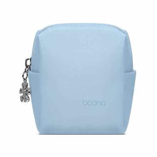 Baona BN-G003 Leather Mini Portable Multifunctional Digital Storage Bag(Zipper Blue)