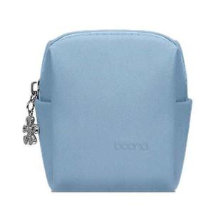 Baona BN-G003 Leather Mini Portable Multifunctional Digital Storage Bag(Zipper Dark Blue)