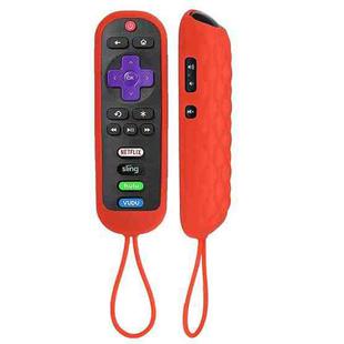 For TCL Roku RC280/RC282 2pcs Oval Remote Control Silicone Case(Red)