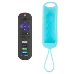 For TCL Roku RC280/RC282 2pcs Oval Remote Control Silicone Case(Blue)
