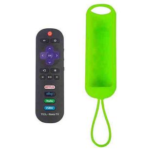 For TCL Roku RC280/RC282 2pcs Oval Remote Control Silicone Case(New Green)