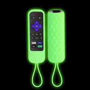For TCL Roku 3600R/3900/Voice RCAL7R 2pcs Remote Control Silicone Case(Luminous green)