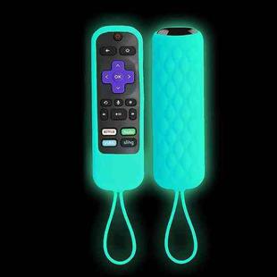 For TCL Roku 3600R/3900/Voice RCAL7R 2pcs Remote Control Silicone Case(Luminous Blue)