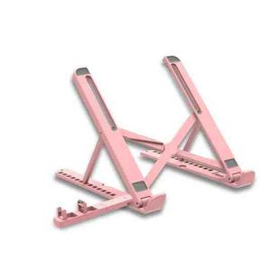 2 In 1 Laptop Mobile Phone Stand Heightening Cooling Stand(Pink)
