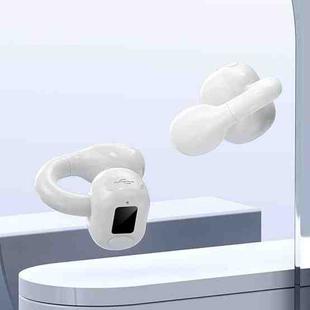 M10 IPX5 Waterproof Ear Clip Bluetooth Earphones, Style: Doble White